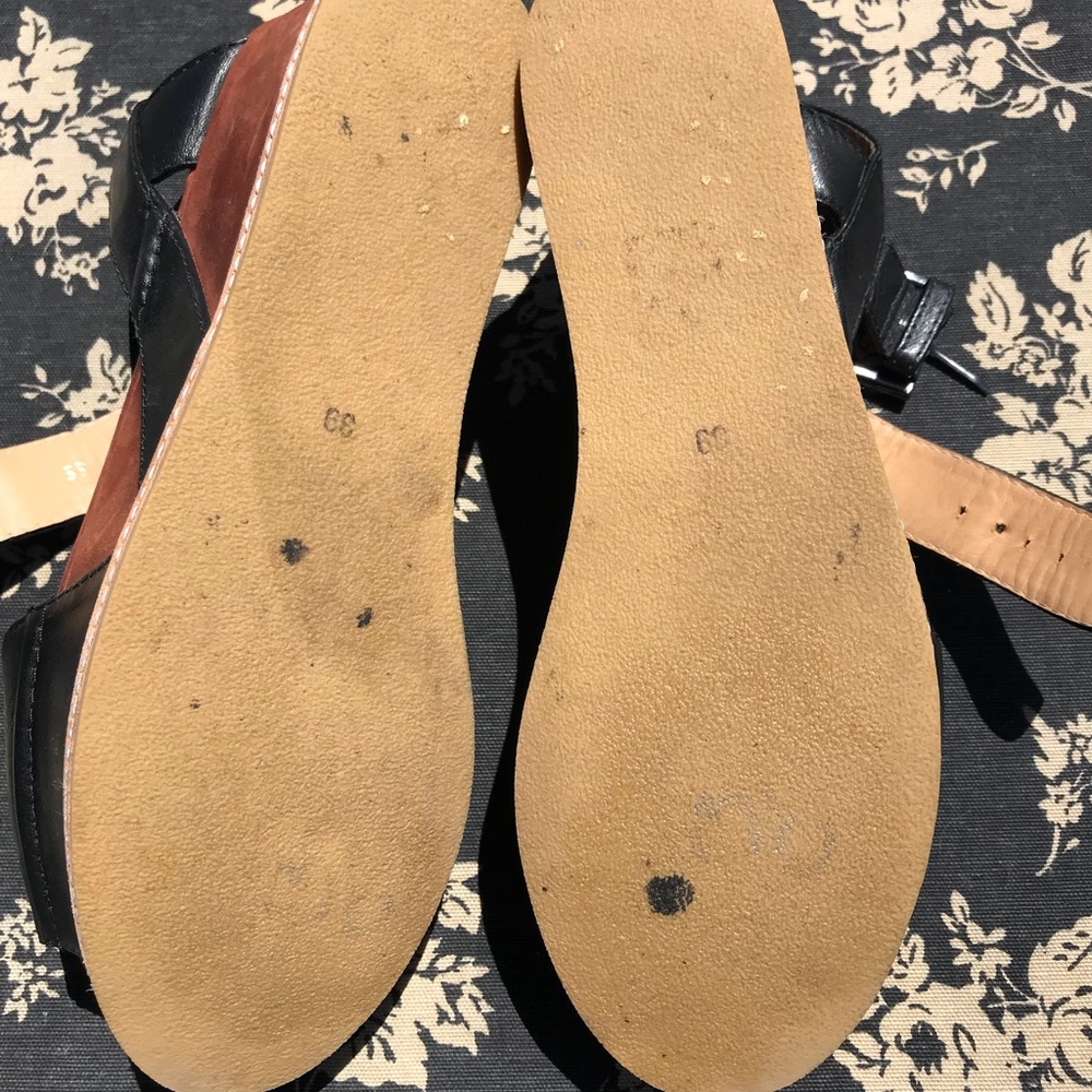 Extremely Rare! Cotlac Leather Platform Sandal 39 - image 6